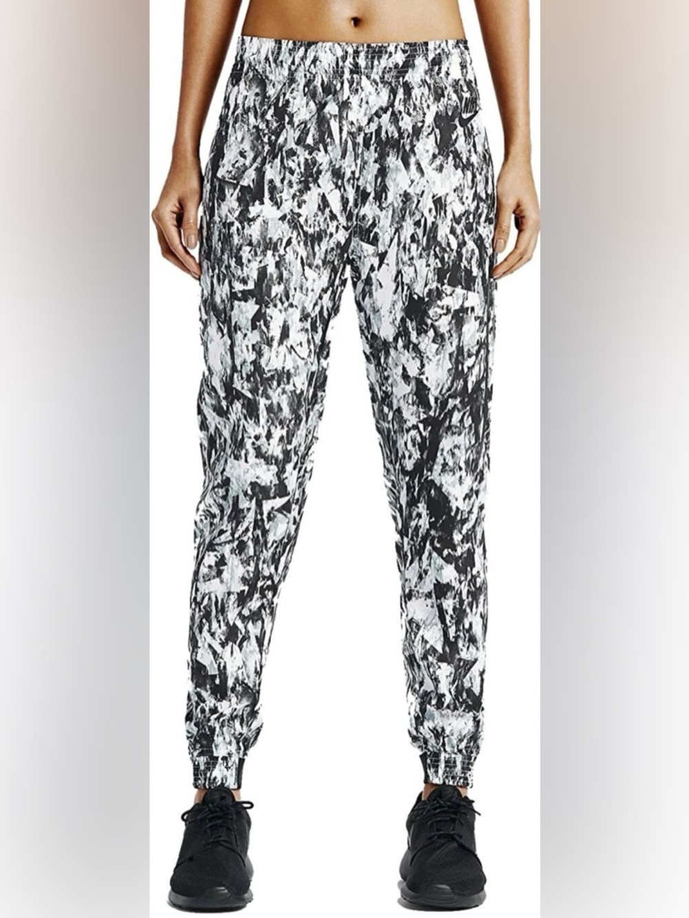 NWT-Nike “All Over” Bonded Woven "Mish Mash" Pants-Black/White-Size M